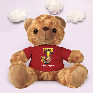 Custom Alphabet Gifts For Kids Bear With Shirt Firefighter Letter 04xqti140225 - Bear - GoDuckee
