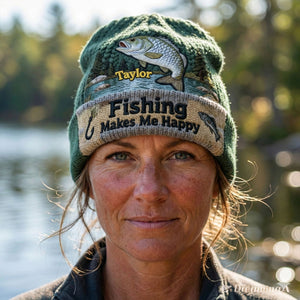 Fishing Bobble Beanie Hat - Personalized Gifts For Fishing Lovers 03pati090126 - Hat - GoDuckee