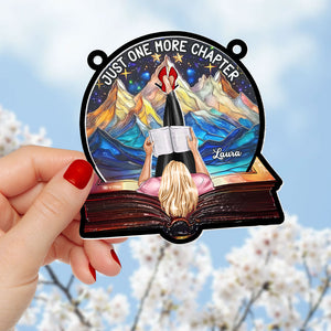 Personalized Gifts For Book Lover Suncatcher Ornament Girl Reading Book 012xqti040125 - Ornament - GoDuckee