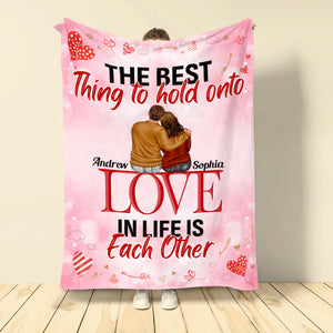 Love In Life Is Each Other, Personalized Blanket, Gift For Couple - Blanket - GoDuckee