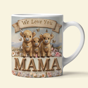 Highland Cow Grandma Mug - Personalized Gifts For Grandma 05tgti140625 - Coffee Mug - GoDuckee