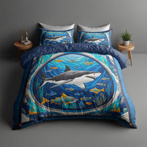 Shark Quilt Bed Set 05huti220125 - Blanket - GoDuckee