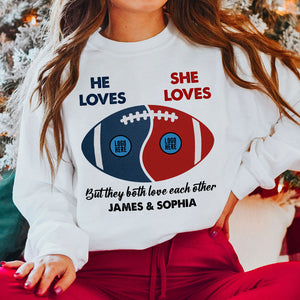 American Football Fans Love Each Other Personalized Shirt Gift For Couple - Shirts - GoDuckee