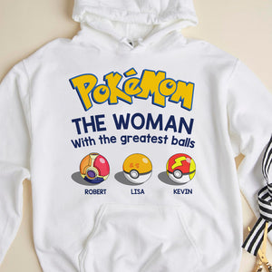 Mom The Woman With The Greatest Balls Personalized Shirt-1ohdt080623 - Shirts - GoDuckee