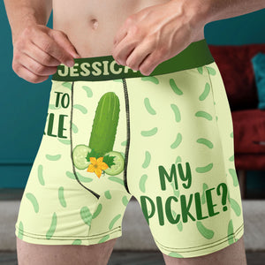Personalized Gifts For Men Boxers Want To Ticket My Pickle - Boxers & Briefs - GoDuckee