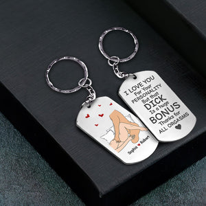 Personalized Gifts For Couples Keychain I Love You For Your Personality - Keychains - GoDuckee