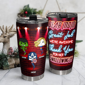 Personalized Gifts For Mother Tumbler Dear Mom Great Job 05OHTI290324HA - Tumbler Cups - GoDuckee