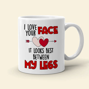 Couple, I Love Your Face, Personalized Mug, Couple Mug - Coffee Mug - GoDuckee