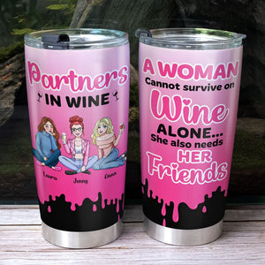 Personalized Gifts For Friends Tumbler Partners in Wine 01TOTI020224HH - Tumbler Cups - GoDuckee