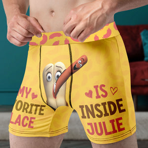 Personalized Gifts For Couples Boxers My Favorite Place Is 03OHTI220124 - Boxers & Briefs - GoDuckee