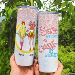 Personalized Gifts For Bestie Tumbler Besties By Day 02KATI2202HH - Tumbler Cup - GoDuckee