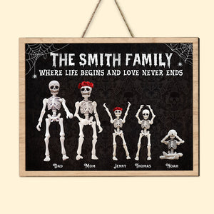 Personalized Gifts For Family Wood Sign Where Life Begins And Love Never Ends 04OHTI020224 - Wood Signs - GoDuckee