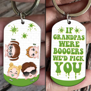 Personalized Gifts For Parents & Grandparents Keychain If Grandpas were Boogers We'd Pick You 03KATI250124HH - Keychains - GoDuckee
