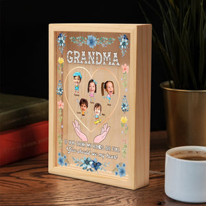 Custom Photo Gifts For Grandma Light Frame If You Think My Hands Are Full - Canvas Print - GoDuckee