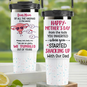 Personalized Gifts For Mom Tumbler Cup Mother's Day Vagina Mom And Kids 01NATI020425 - Tumbler Cup - GoDuckee