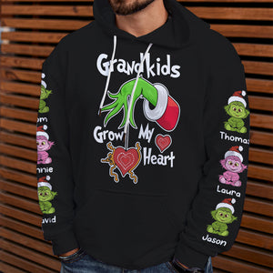 Grandkids Grow My Heart 03OHDT121023 Personalized Shirt, Christmas Gift For Grandparents - AOP Products - GoDuckee