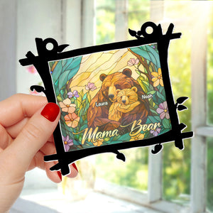 Personalized Gifts For Mom Suncatcher Ornament, Mama Bear Hug 04qhti060325 - Ornament - GoDuckee