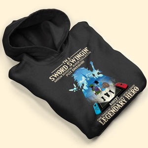 I'm A Sword Swingin', Gift For Game Addict, Personalized Shirt, Custom Game Controller Shirt 03HUTI310723 - Shirts - GoDuckee