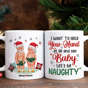 I Want To Hold Your Hand, Couple Gift, Personalized Mug, Old Couple Coffee Mug, Christmas Gift - Coffee Mug - GoDuckee