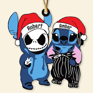 Gift For Friends, Couple, Personalized Acrylic Ornament, Besties Santa Hat Ornament, Christmas Gift 03ACDT290923-4 - Ornament - GoDuckee