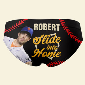 Custom Photo Gifts For Baseball Wife Women's Brief, Slide Into Home 02qhti101224 - Boxer Briefs - GoDuckee