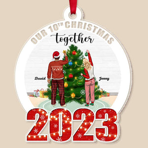 Our Christmas Together, Couple Gift, Personalized Acrylic Ornament, Couple Decorating Xmas Tree Ornament, Christmas Gift 04TOTI190823TM - Ornament - GoDuckee