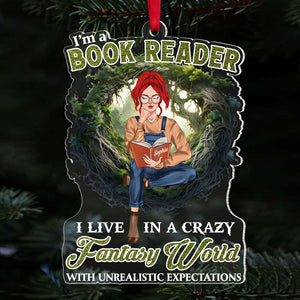 I'm A Book Reader, Gift For Book Lover, Personalized Acrylic Ornament, Book Lovers Ornament, Christmas Gift - Ornament - GoDuckee