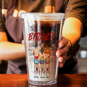 Here's To Another Year Of Bonding Over Alcohol, Personalized Acrylic Tumbler, Best Bi*ch Bar, Gift For Besties - Tumbler Cup - GoDuckee