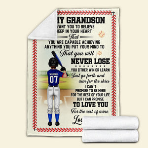 I Want You To Believe Deep In Your Heart, Gift For Baseball Lover, Personalized Blanket, Family Baseball Blanket - Blanket - GoDuckee