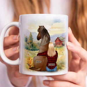 Sitting Next To You Doing Absolutely Nothing, Personalized Coffee Mug, Gifts For Horse Lover 04ACDT140723TM - Coffee Mug - GoDuckee