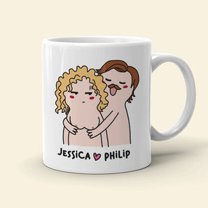 Let Me Touch It Forever Personalized Funny Couple Coffee Mug Gift For Couple - Coffee Mug - GoDuckee