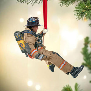 Custom Photo Gift For Firefighter Ornament, Firefighter Hanging 01qhti261124 - Ornament - GoDuckee