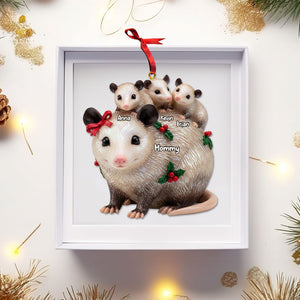 Opossums Mom And Kids Ornament - Personalized Gifts For Mom Christmas Ornament 03NATI071125 - Ornament - GoDuckee