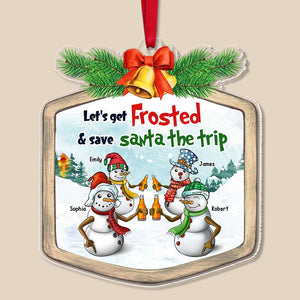 Best Friends, Let's Get Frosted & Save Santa The Trip, Personalized Ornament, Gifts For Friends, Unique Christmas Gifts, Christmas Tree Decorations - Ornament - GoDuckee