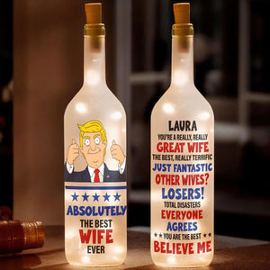 Personalized Gifts For Couple Bottle Lamp, Terrific Husband & Wife 02qhti200225hg - Bottle Lamp - GoDuckee