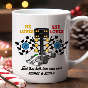 But They Both Love Each Other, Couple Gift, Personalized Mug, Racing Couple Mug 03HUTI091023 - Coffee Mug - GoDuckee