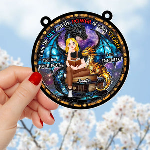 Personalized Gifts For Book Lover Suncatcher Ornament 03kati110125pa - Ornament - GoDuckee