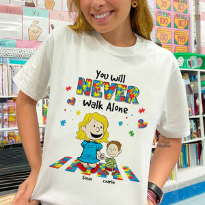 Personalized Gifts For Autism Awareness Shirt Cartoon Parent And Kids 02KATI190225HH - Shirts - GoDuckee