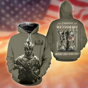 I Served My Country Personalized 3D AOP Shirt, Gift For Men - AOP Products - GoDuckee