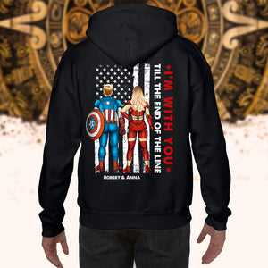 Couple I'm With You Till The End Of The Line Personalized Shirt Tshirt-05HULI260423TM - Shirts - GoDuckee