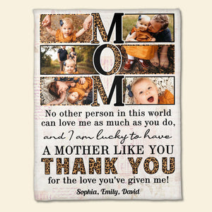 MOM You're The World, Personalized Blanket, Gifts For Mom - Blanket - GoDuckee