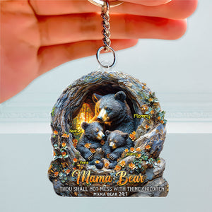 Mama Bear Keychain - Personalized Gifts For Mom 04huti180425 - Keychains - GoDuckee