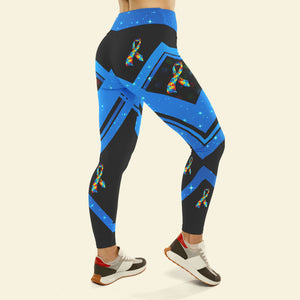 Personalized Gifts For Autism Mom Set Hoodie & Leggings Mama Bear 01ohti080325 - AOP Products - GoDuckee