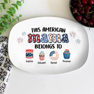 This Mama Belongs To-Gift For Mom-Personalized Resin Plate-Mom Plate - Resin Plate - GoDuckee