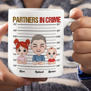 Papa Partner In Crime Personalized Coffee Mug DR-WHM-01QHTI160523HH - Coffee Mug - GoDuckee