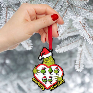 Grandkids Fill My Heart 03OHDT181023 Personalized Wood Ornament, Gift For Grandkids - Ornament - GoDuckee