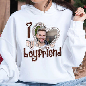 Custom Photo - I Love My Boyfriend/Girlfriend - Personalized Shirt - Gift For Him/Her - Shirts - GoDuckee