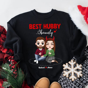 Best Hubby, Best Wifey Obviously, Personalized Couple Matching Shirt, Couple Christmas Gift, Anniversary Gift Idea - Shirts - GoDuckee
