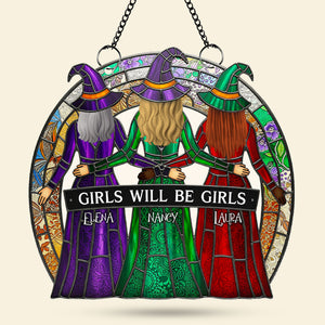 Witch Besties Suncatcher - Personalized Gifts For Besties 02nati090825 - Ornament - GoDuckee