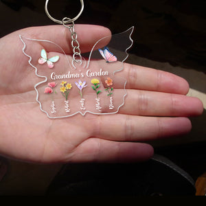 Grandma's Garden Personalized Keychain, Gift For Family - Keychains - GoDuckee